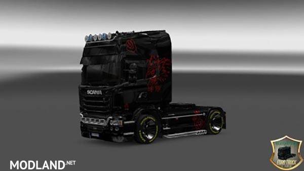 Scania Streamline Black Red Skin