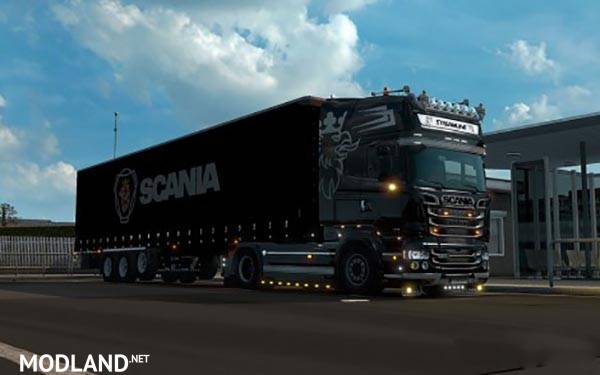 Scania Streamline RJL Black Skin and Lightbox