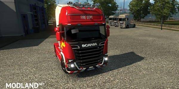 Scania Streamline UK Fire Truck Paintjob