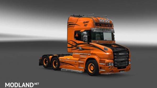 Scania T Orange Fury Skin