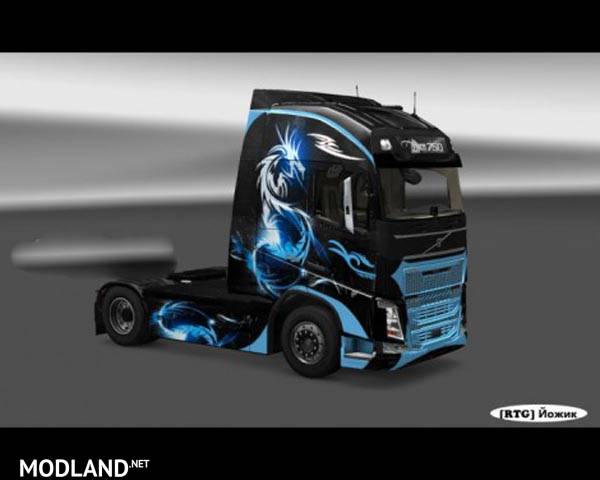 Skin Blue Dragon For Volvo FH2013 Ohaha
