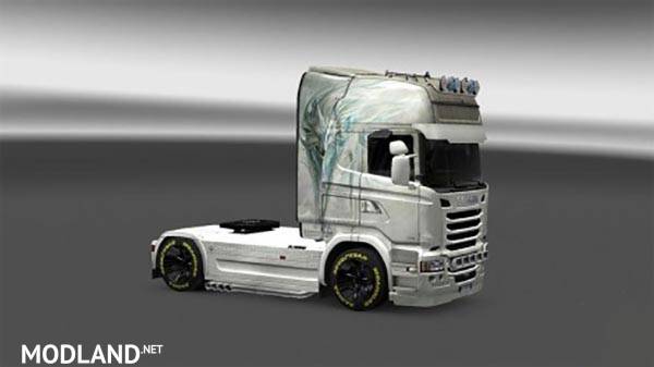 Skin White Fox for Scania Streamline
