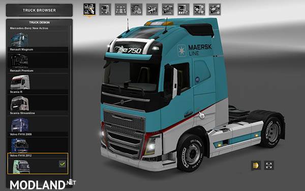 Volvo FH 2012 Maersk HD Skin