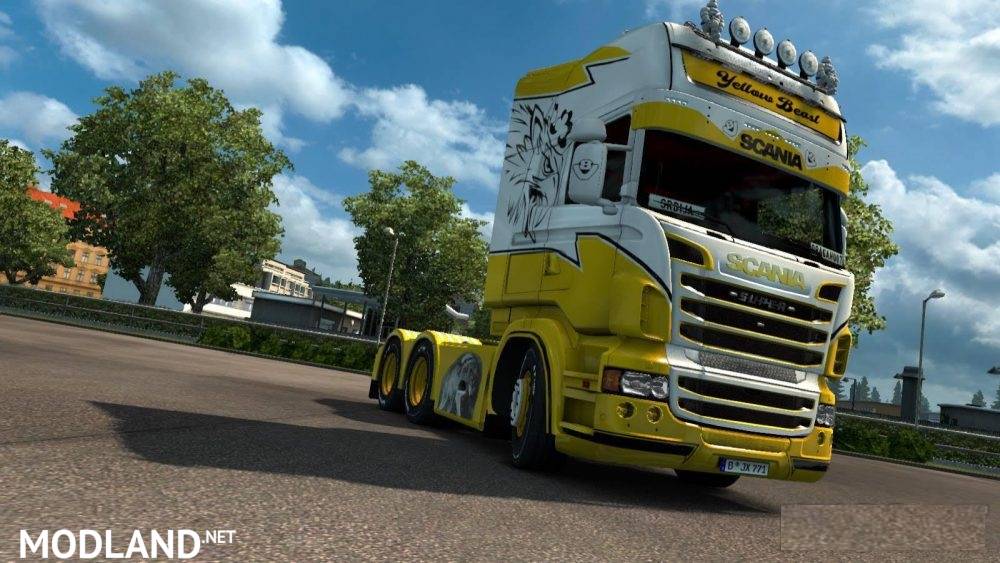 Yellow Beast Skin for Scania RJL 