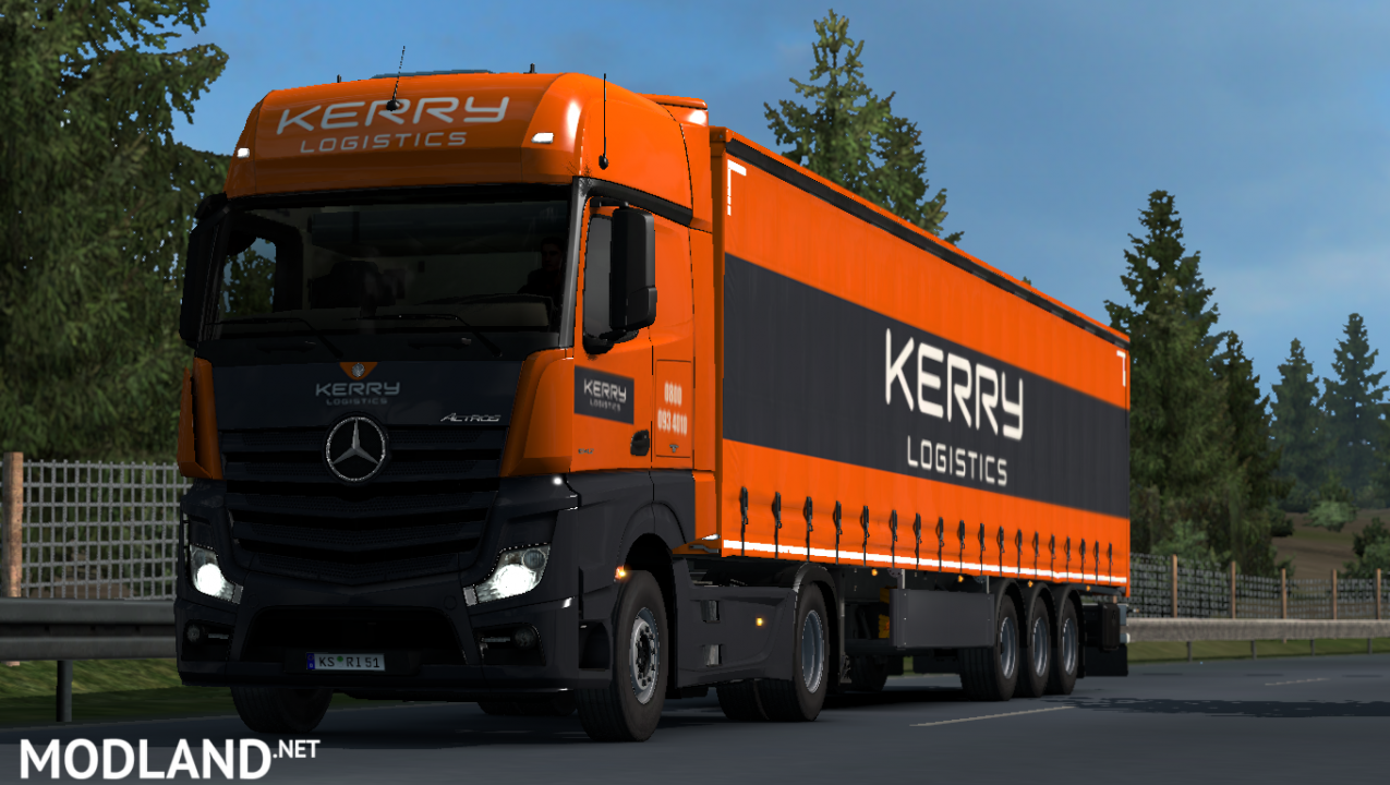 Kerry Logistics Actros 2014 Truck Skin ETS 2 1.37 1.38