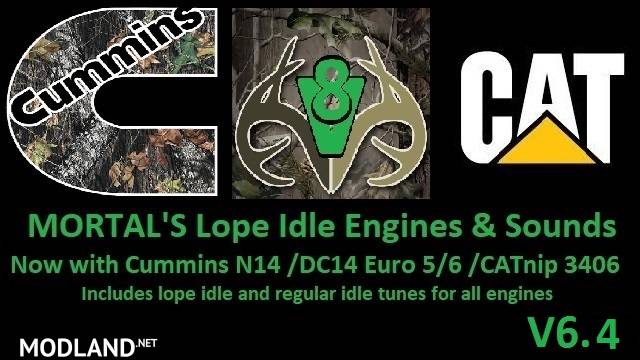 MORTAL'S Lope Idle Engines & Sounds v 6.4 ATS & ETS2