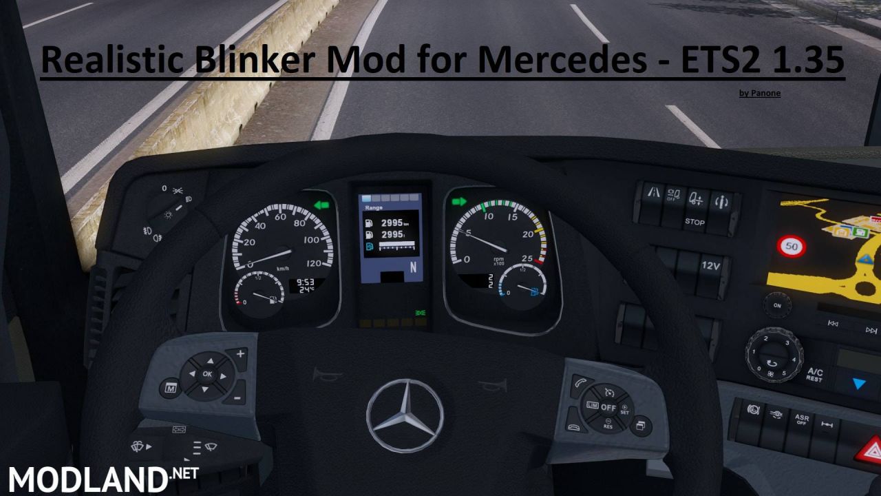 Realistic Blinker Mod for Mercedes - ETS2 1.35