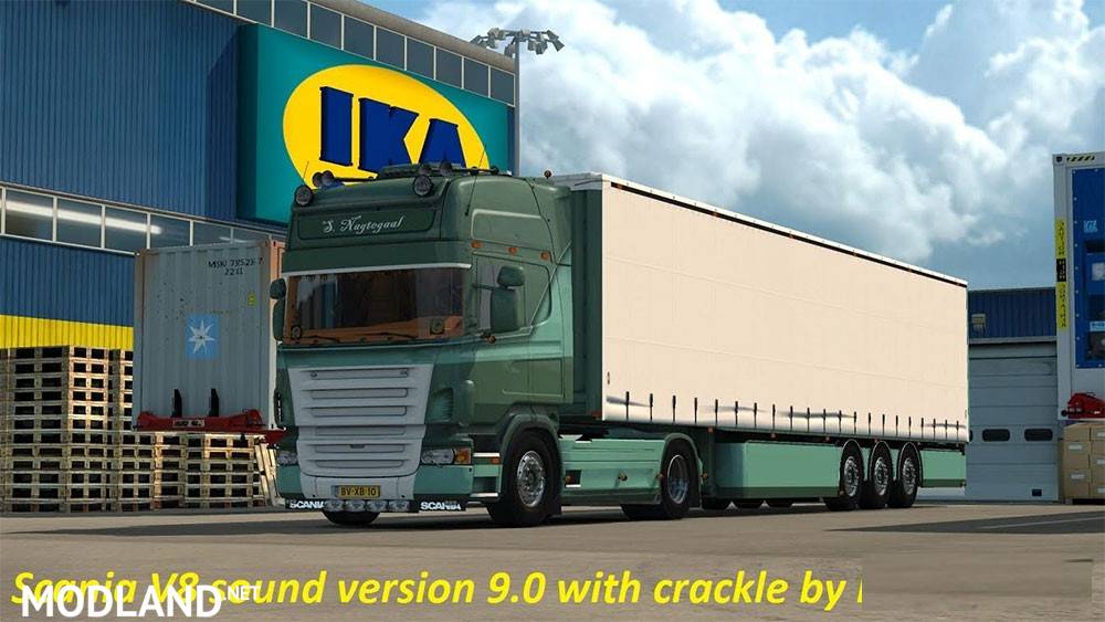 Scania V8 sound Version 9.0 with Crackle