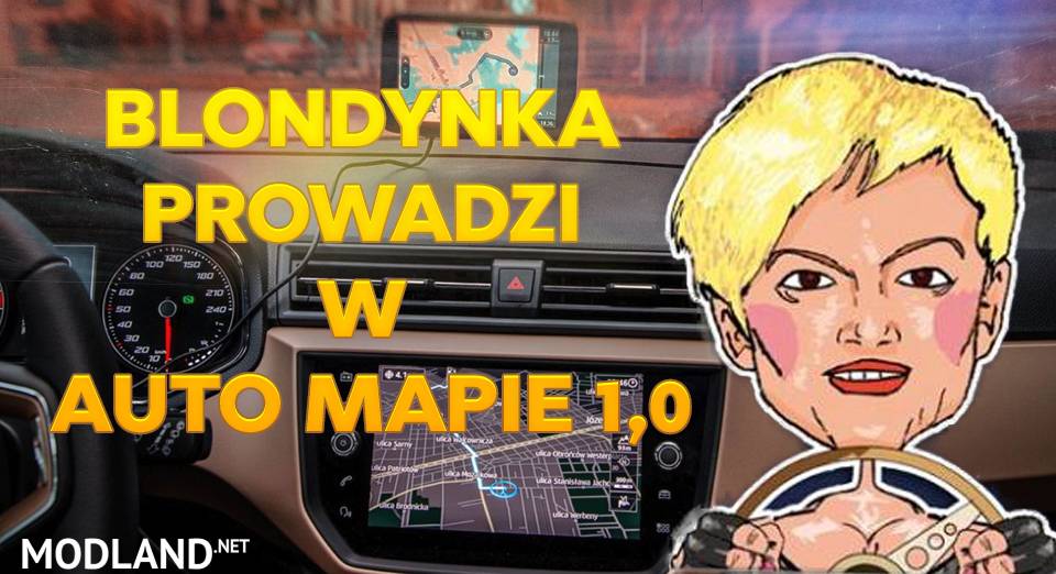 POLISH VOICE BLONDYNKA PROWADZI W AUTO MAPIE 1.0