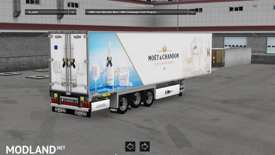 Euro Truck Simulator 2 MOD (LOUIS VUITTON trailer) 