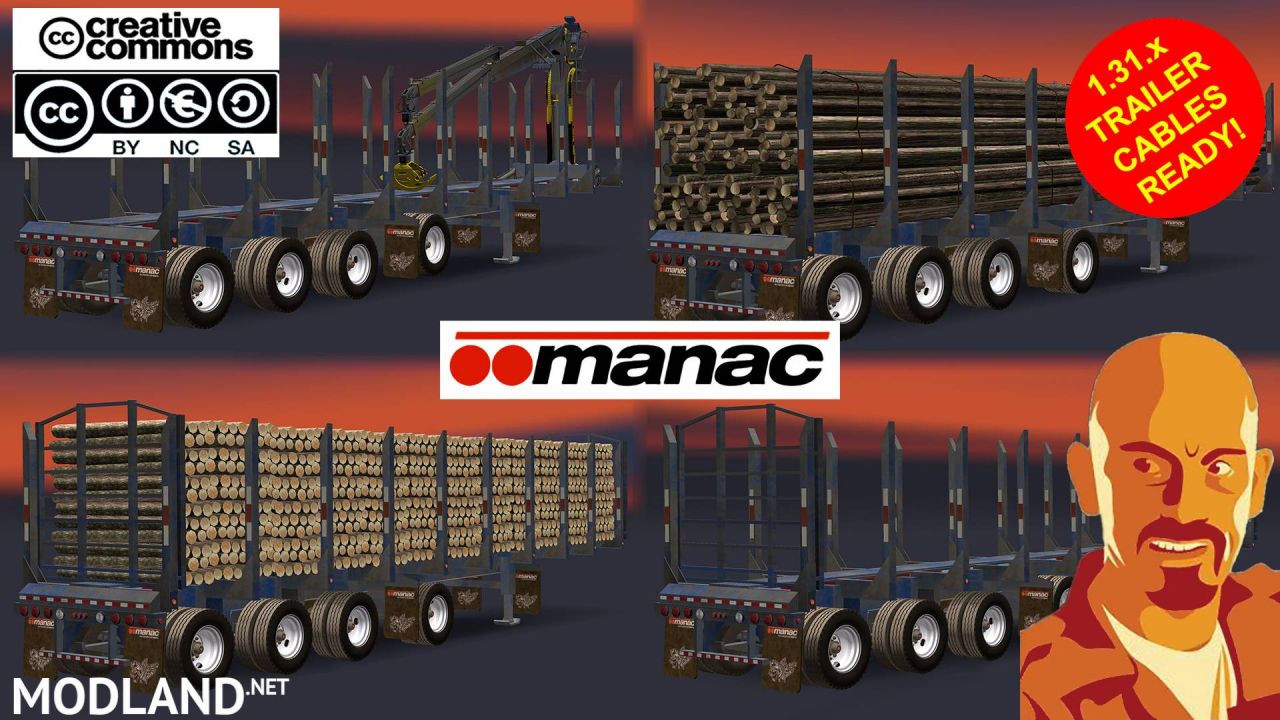 MANAC 4 AXIS LOG TRAILER ETS2