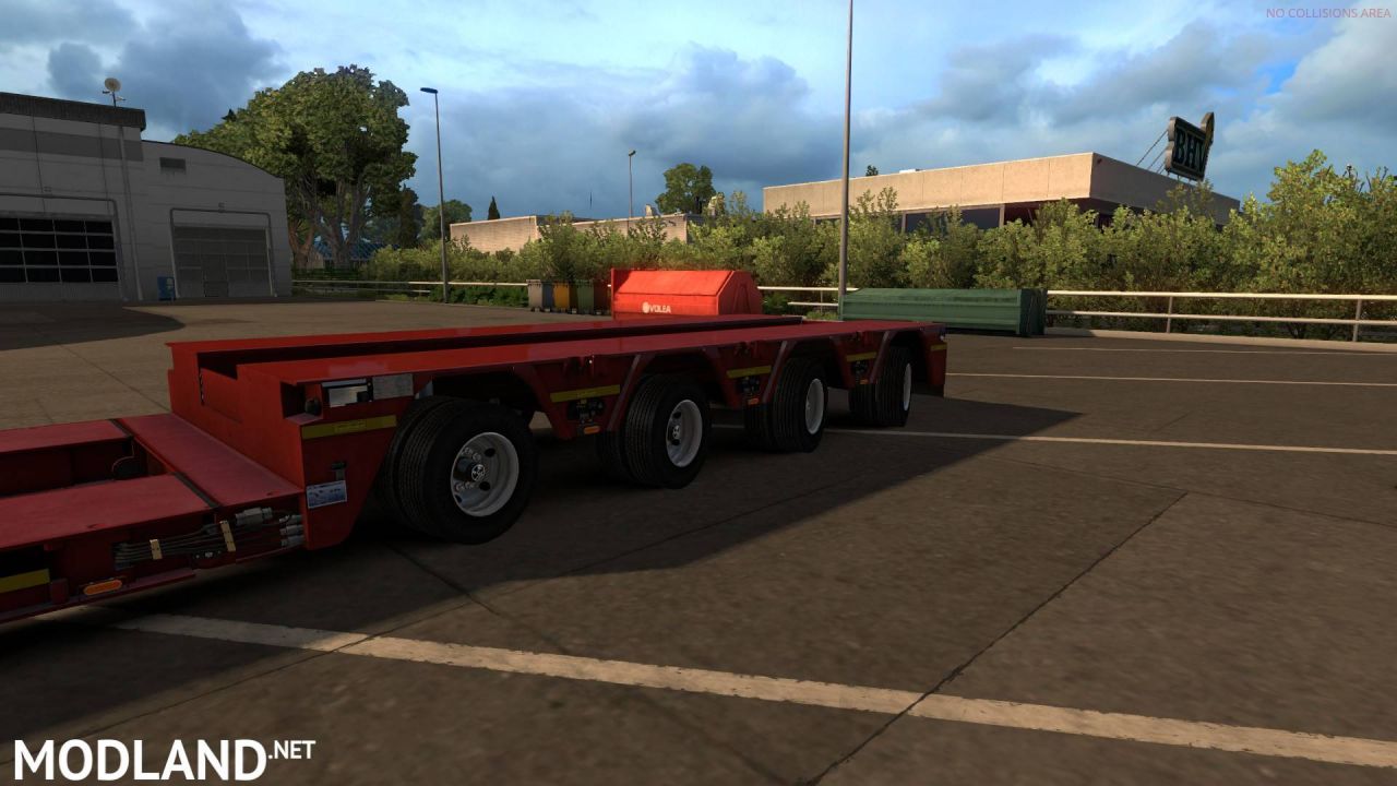 empty heavy cargo in red 