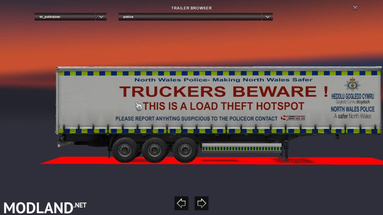 North Wales Police Trailer Truck Skin