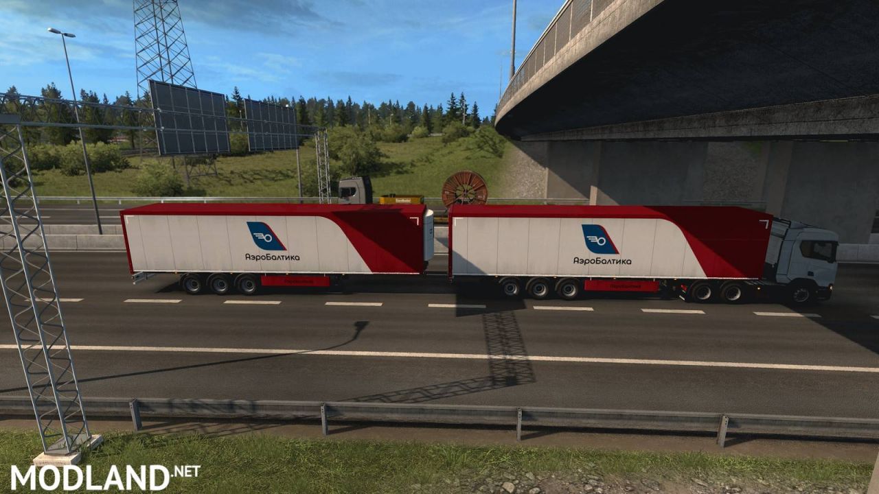 Multiple Trailers in Traffic - ETS2 -