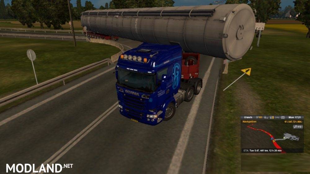 Special transport with extra long cargo