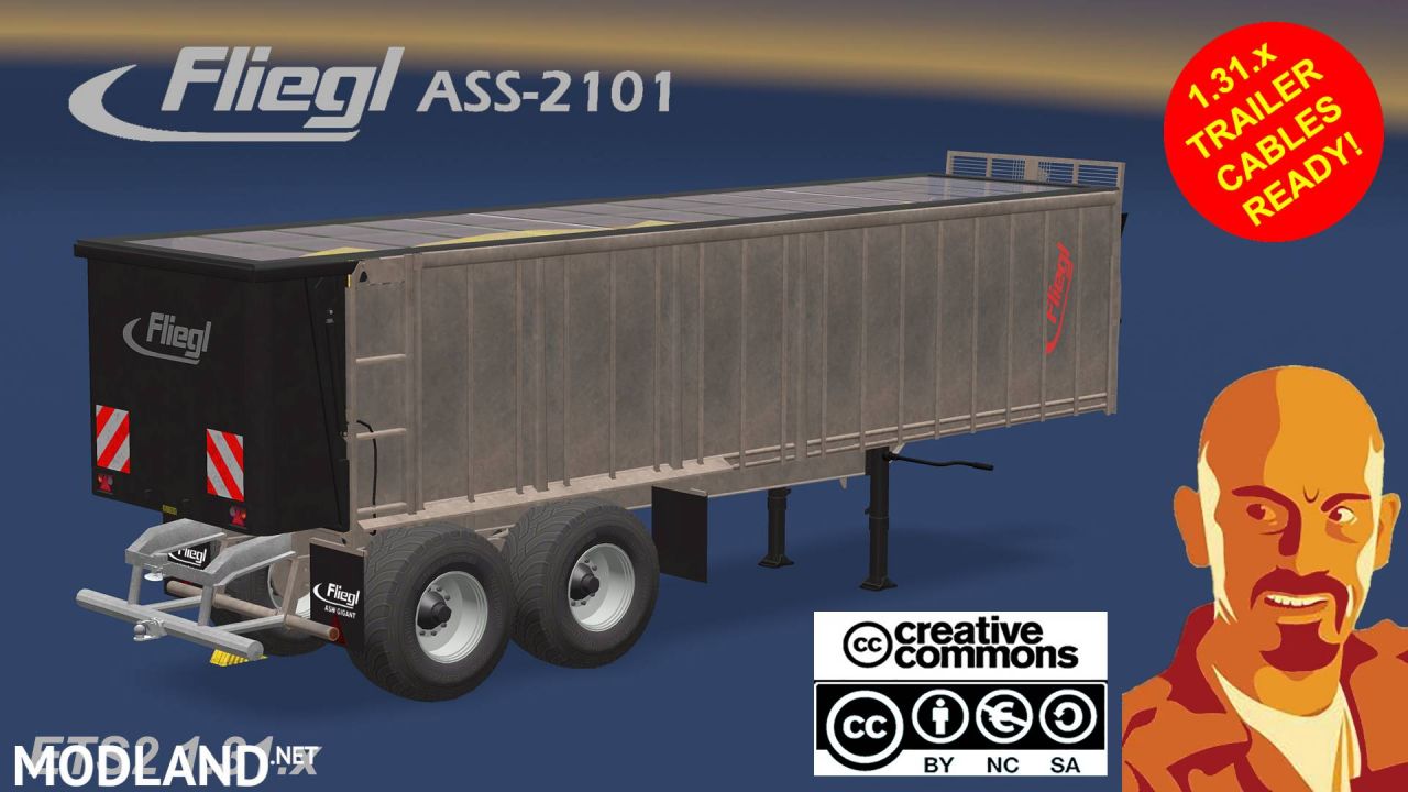 FLIEGL ASS2101 AGRICULTURAL TRAILER ETS2 1.31.x (NEEDS AGRAR TRUCK)