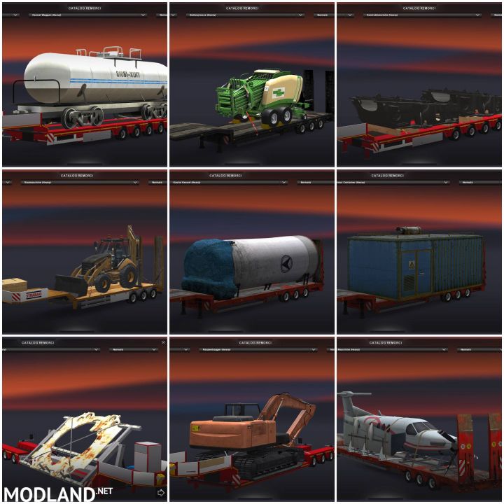 Heavy Cargo Transportation Trailers Pack