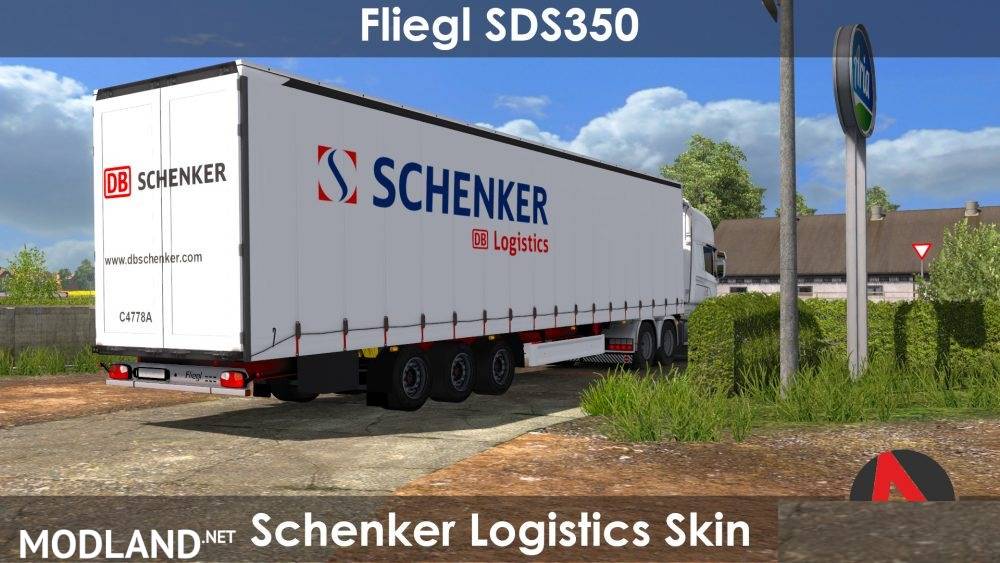 DB Schenker Logistics Skin for Fliegl SDS350 Mega Trailer