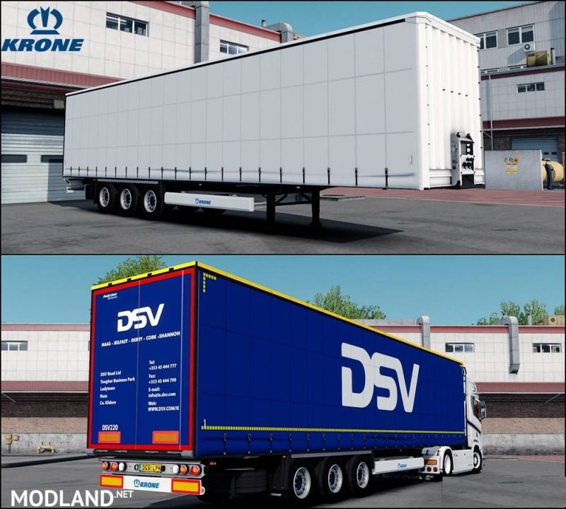 Krone Container 2x20ft 4 Axe Trailer (1.31.x)