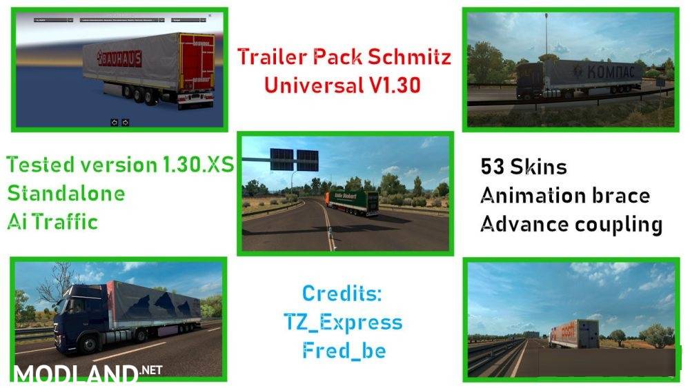 Trailer Pack Schmitz Universal V1.30 (53 Skins)