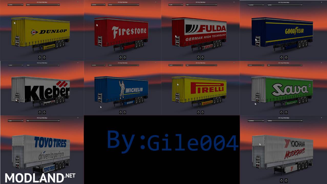 Tire Skin Trailers Pack By Gile004  