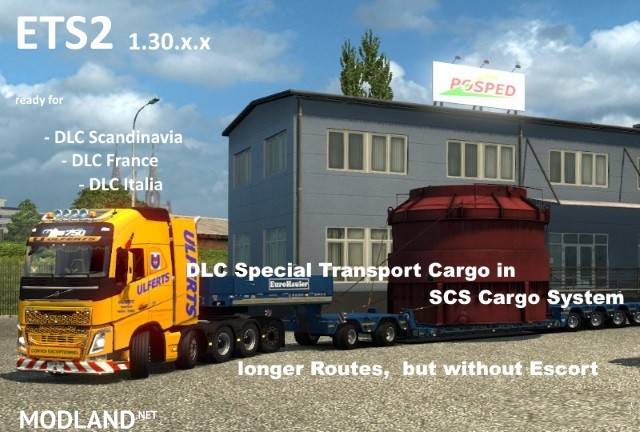 DLC Special Transport in SCS Cargo System