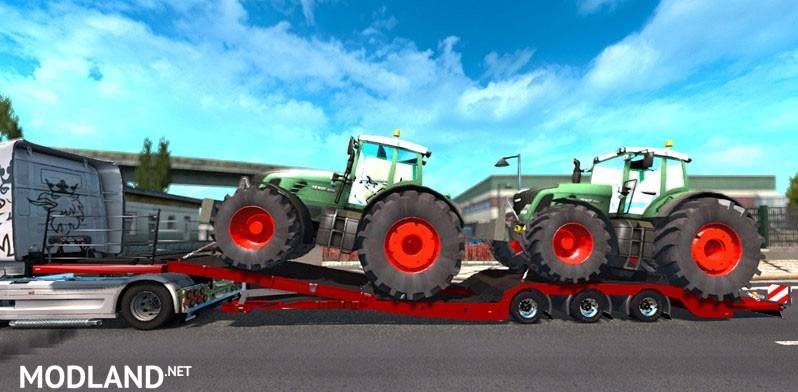 Trailer with 2 Tractors fixed