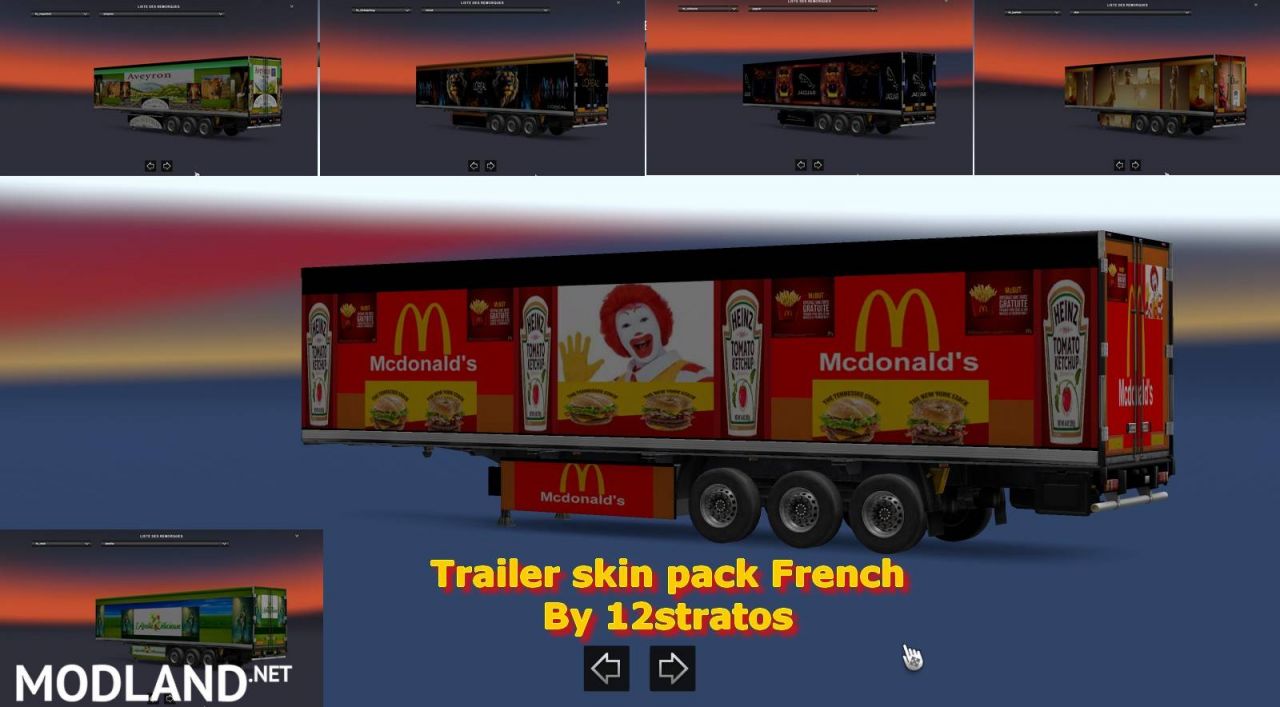 Ets2 Trailer Skin Pack French