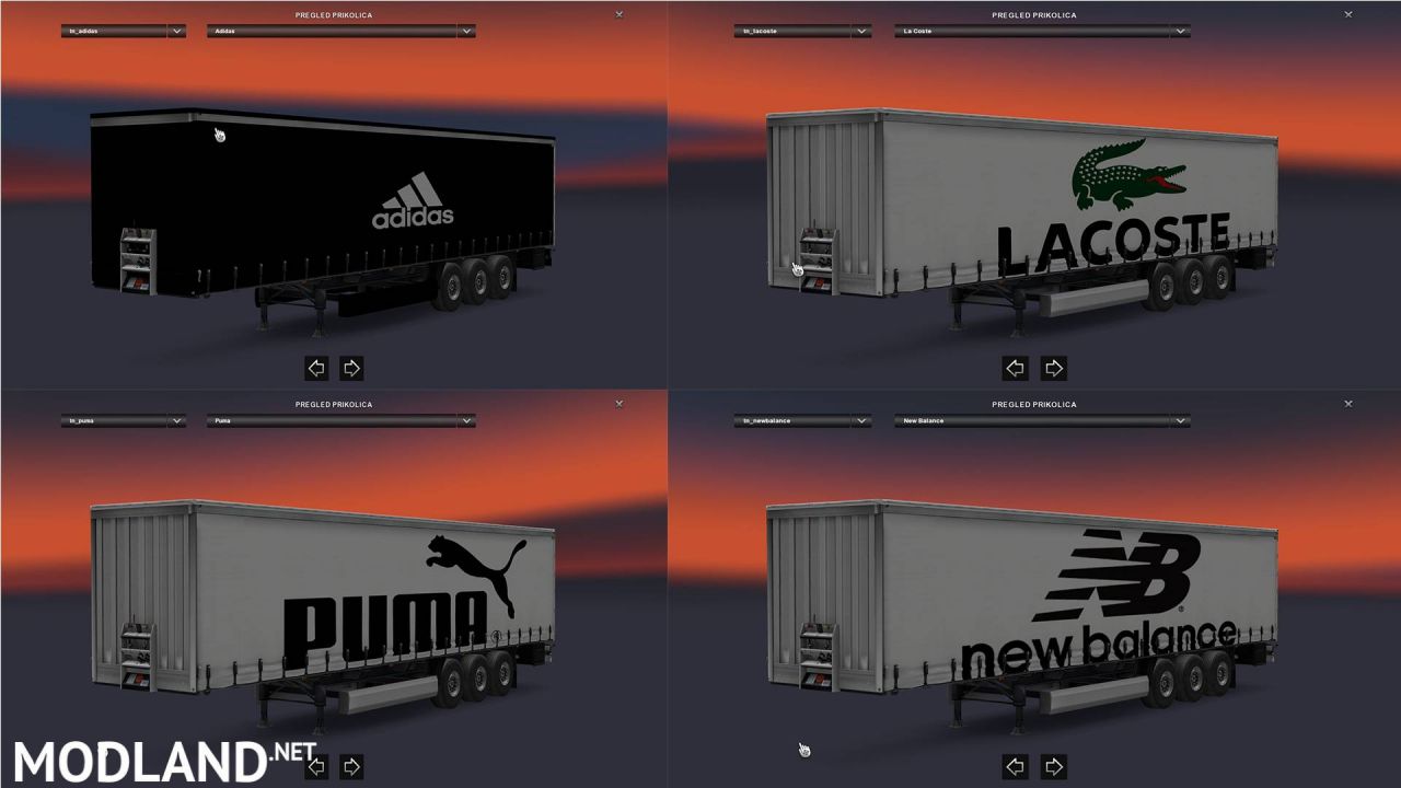 Adidas, New Balance, Puma & LaCoste Trailer Pack By Gile004 