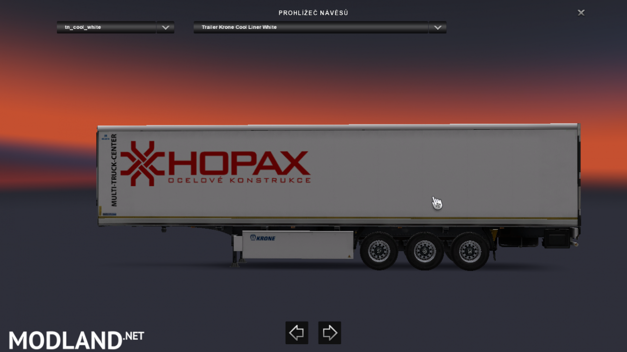 Trailer Krone Hopax CZ White
