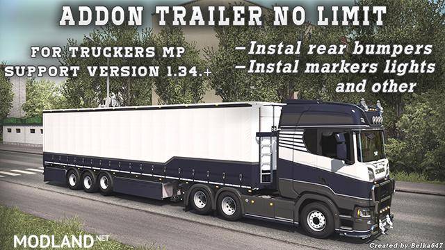 Addon trailer no limit [For Truckers MP] v1.0 1.34.x