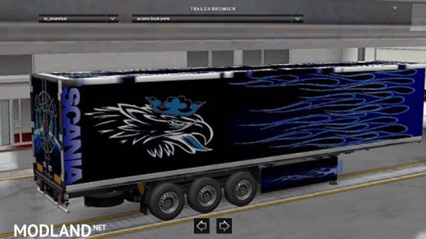 Blue Tribal Scania Trailer
