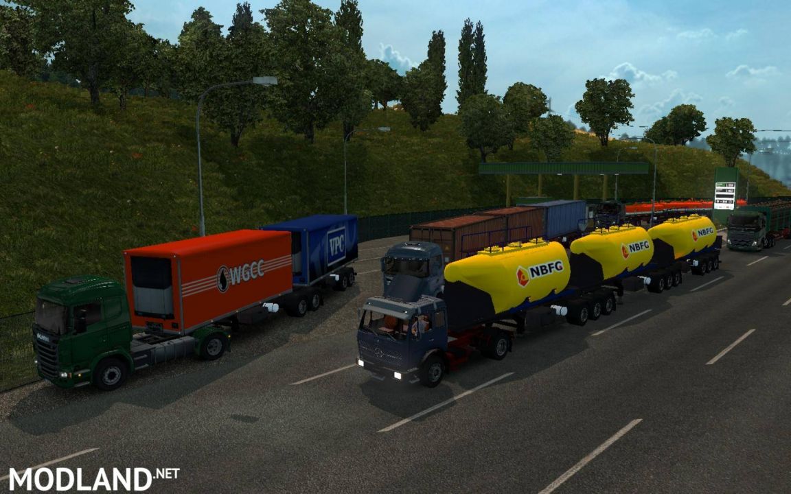 Cargo and Traffic double triple trailers for
