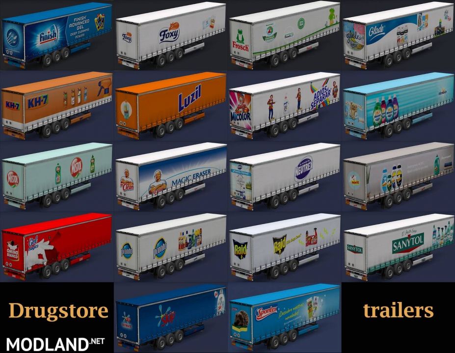 Drugstore products trailers