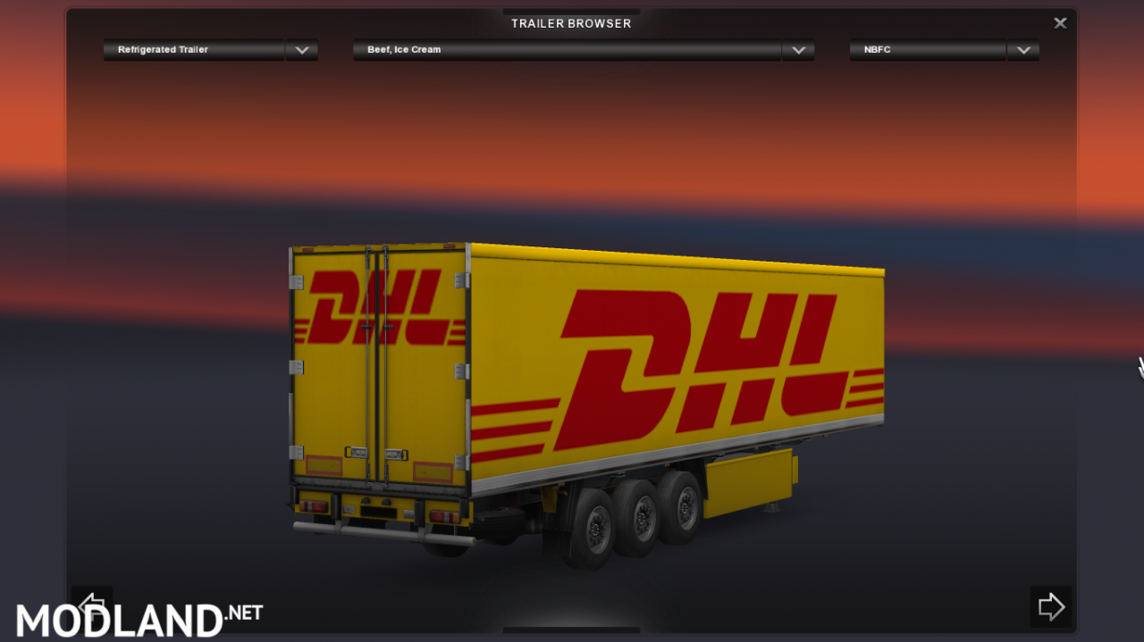DHL trailer skin