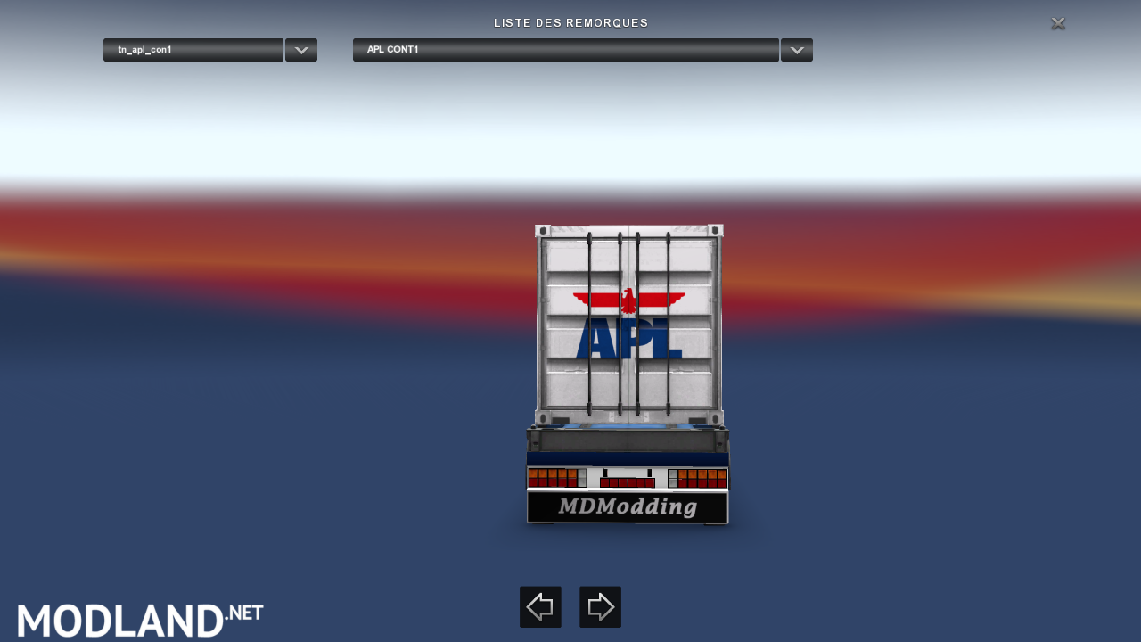 Trailer Container APL White For ETS2 1.30