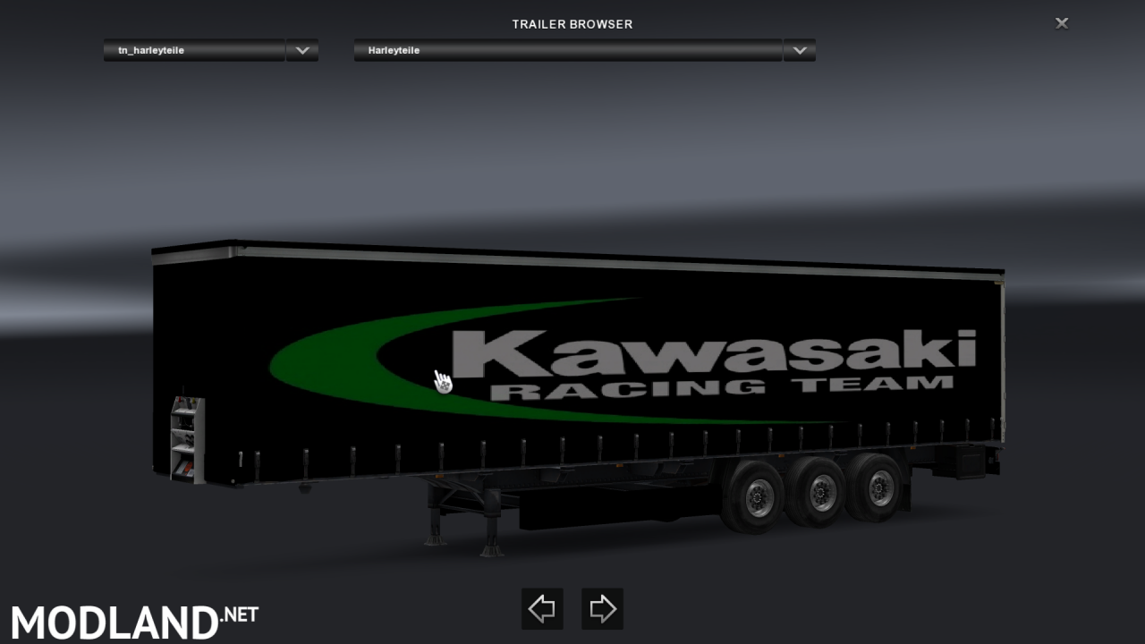 kwasaki racing trailer