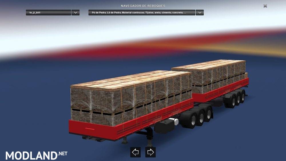 DOUBLE ARTICULATED TRAILER TO TRAFFIC AND CARGO