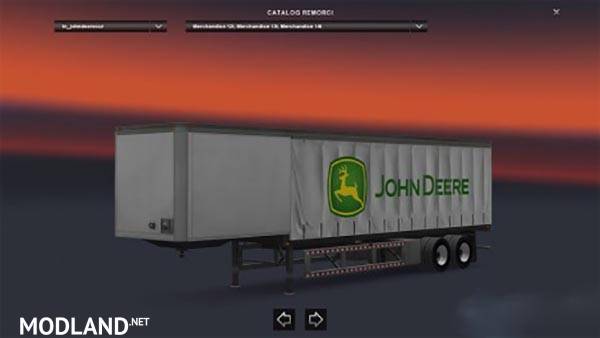 John Deere Curtain trailer