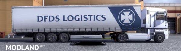 Krone Profiliner and Coolliner DFDS Logistics Trailer Skin