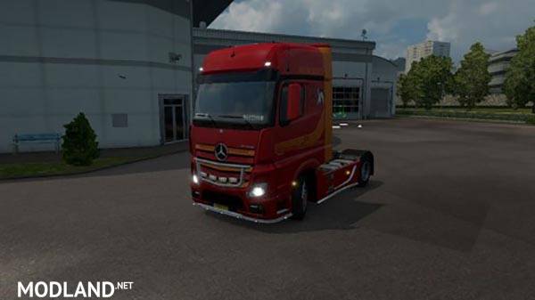 Mercedes Actros MP4 2014 Red Orange Dragon Skin