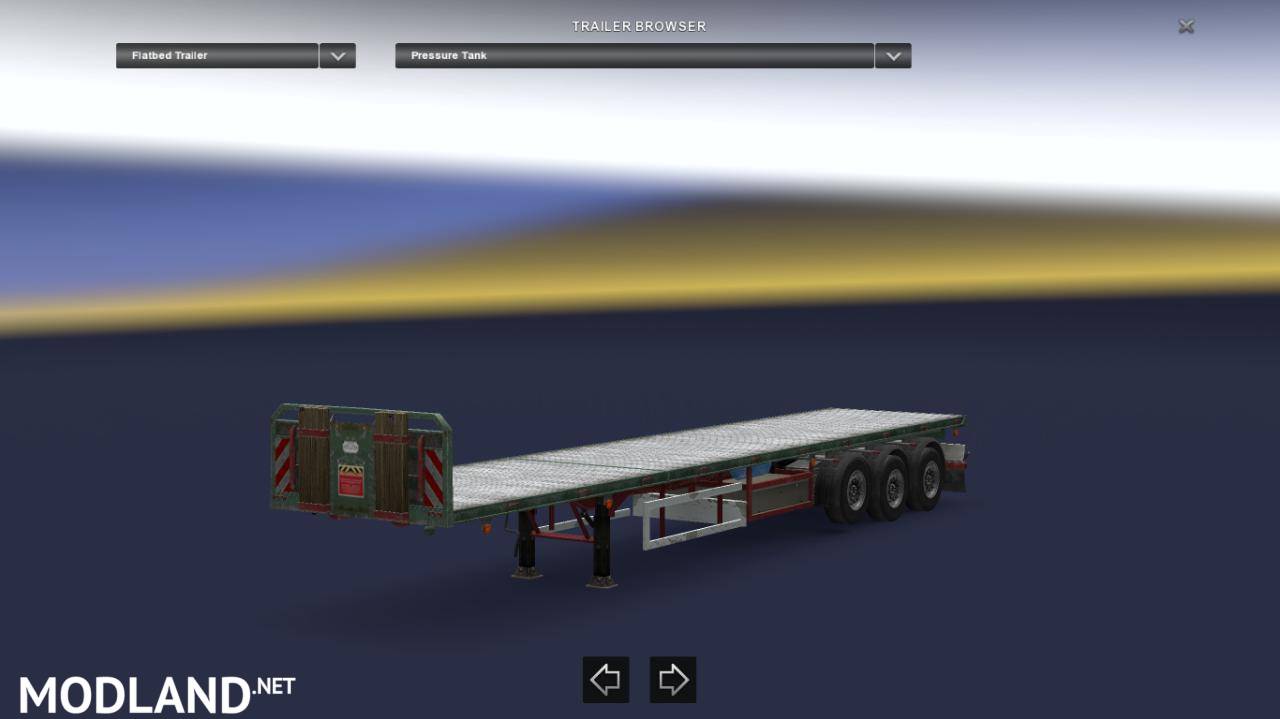 Empty Flatbed Trailer Support V1.30x