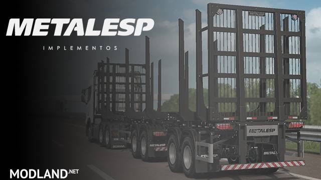 Trailer Metalesp Bi-Train Wood Transport 7 Axles v0.2 1.31.x