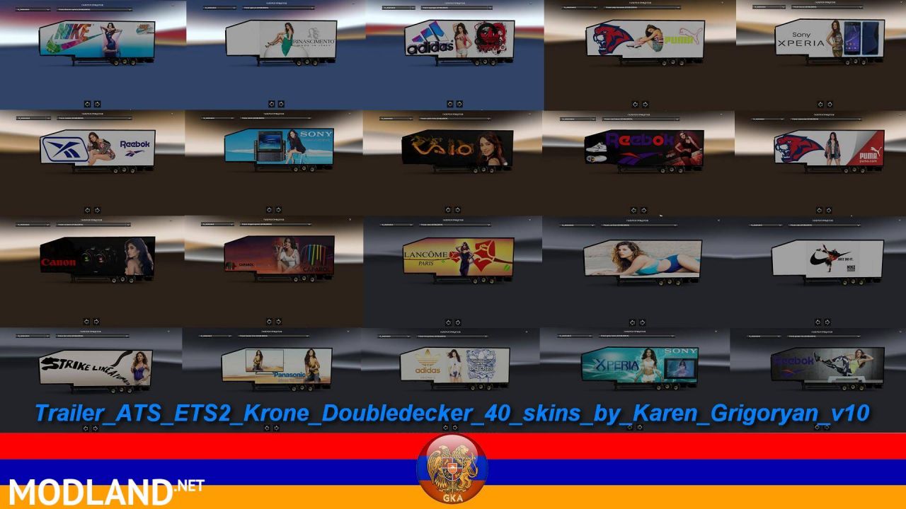 Trailer Krone Doubledecker 40 Skins