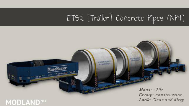 Trailer Concrete Pipes