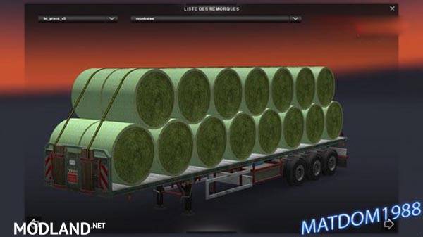 Trailer Roundbales Grass