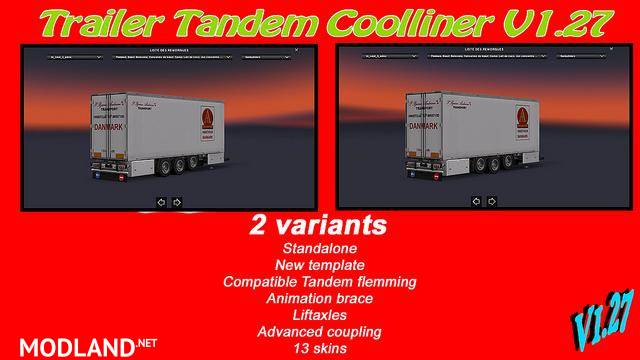 Trailer tandem coolliner 3 axles (1.27)