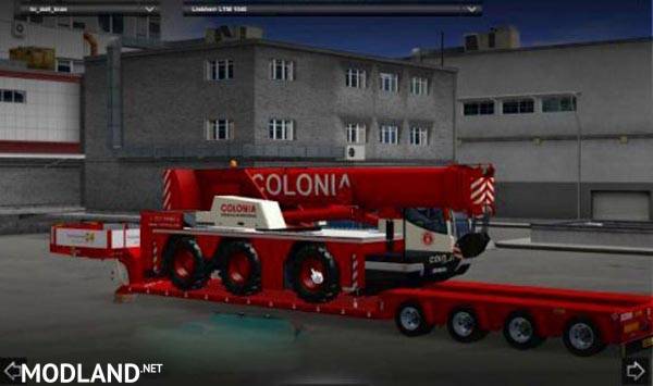Trailer with Liebherr LTM 1045 Crane
