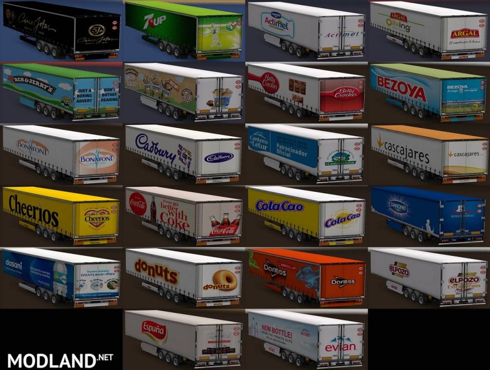 Trailers of food products