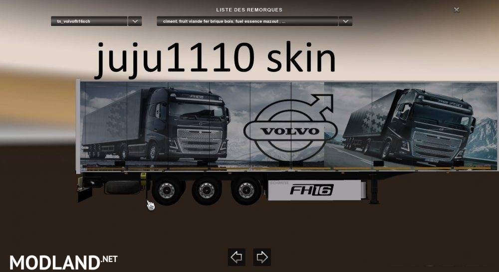 Volvo fh16 scmitz trailer skin